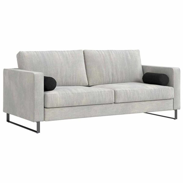 vidaXL Coussins d'accent 2 pcs Noir Ø 15 x 40 cm tissu