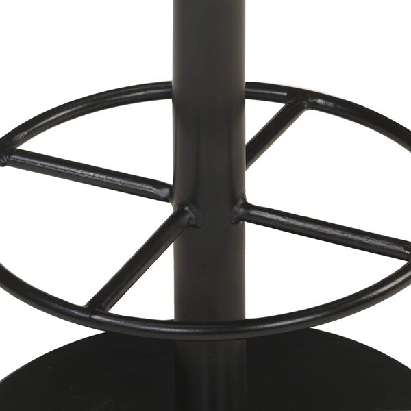 vidaXL Tabouret de bar Gris Cuir véritable