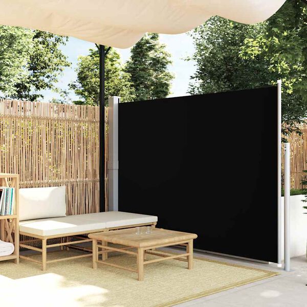 vidaXL Auvent latéral de patio 160x300 cm Noir