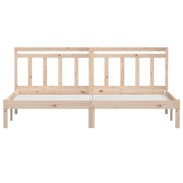 vidaXL Cadre de lit sans matelas bois massif 200x200 cm