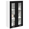 vidaXL Armoire suspendue avec porte Riga Ch&ecirc;ne noir 60 x 31 x 100 cm
