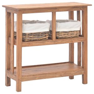vidaXL Table console bois d'acajou massif 69x28x70 cm