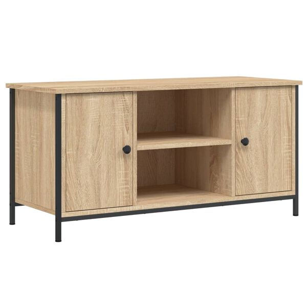 vidaXL Meuble TV Ch&ecirc;ne sonoma 100x40x50 cm Bois d'ing&eacute;nierie