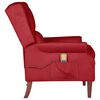 vidaXL Fauteuil de massage inclinable Rouge bordeaux Velours
