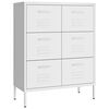 vidaXL Armoire &agrave; tiroirs Blanc 80x35x101,5 cm Acier