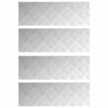 vidaXL Nez de marche 4 pc 75 x 25 cm Argent&eacute; Aluminium Rectangulaire