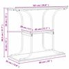 vidaXL Table console Ch&ecirc;ne fum&eacute; 101 x 35 x 80,5 cm Bois d'ing&eacute;nierie