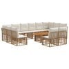 vidaXL Ensemble de canap&eacute; de jardin 13 pc Blanc Naturel et Cr&egrave;me