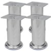 vidaXL 4 pieds ronds de canap&eacute; en Nickel bross&eacute; 120 mm