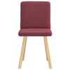 vidaXL Chaises &agrave; manger lot de 2 rouge bordeaux tissu