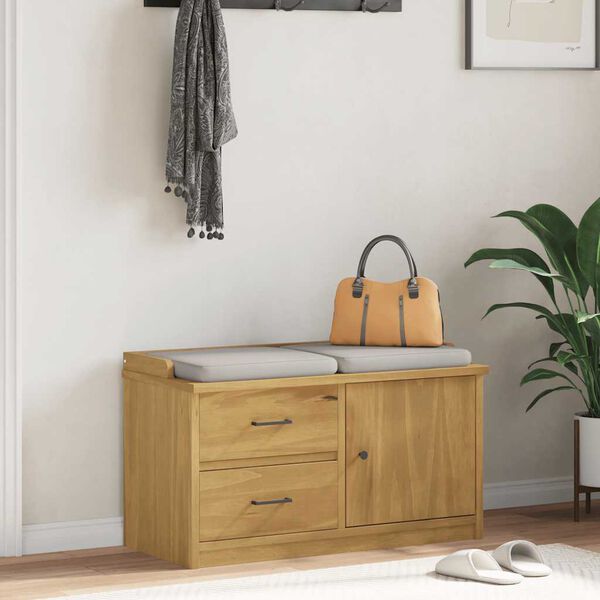 vidaXL Banc de couloir SANDNES 87x40x50 cm bois de pin massif