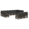vidaXL Ensemble de canap&eacute; de jardin 13 pcs Gris polyrotin