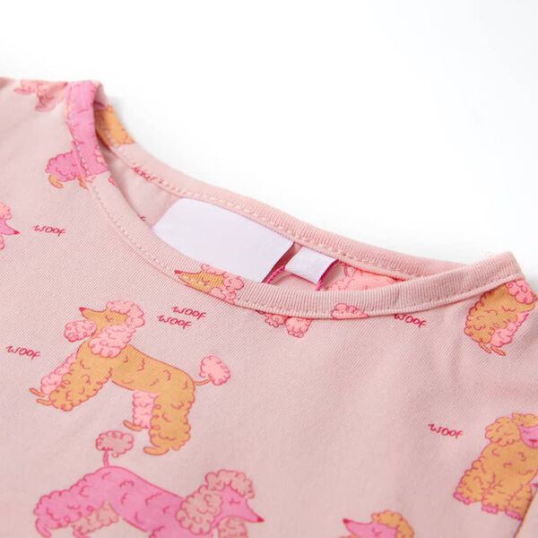 Pyjamas à manches courtes pour enfants rose clair 140