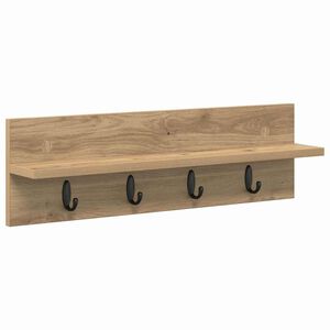 vidaXL Porte-manteau mural Ch&ecirc;ne artisanal 60 x 10,5 x 18 cm