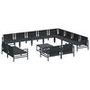 vidaXL Ensemble de canapé de jardin Anthracite Acier