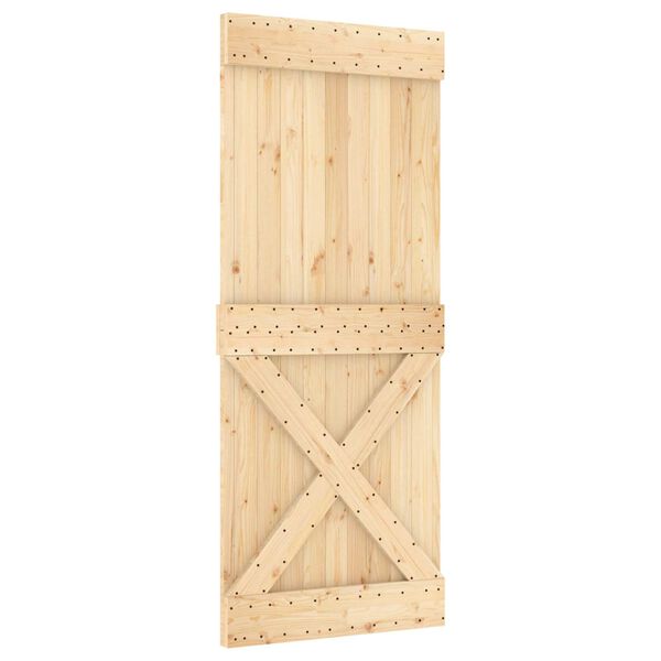vidaXL Porte NARVIK Naturel 85 x 210 cm Bois de pin massif