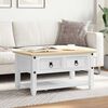 vidaXL Table basse avec tiroir Blanc 85 x 50 x 45 cm Pin massif
