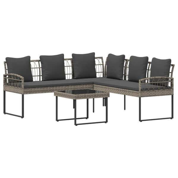 vidaXL Ensemble de canap&eacute; de jardin avec coussin 2 pcs Gris Acier