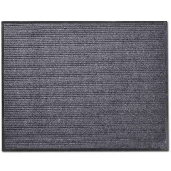 vidaXL Tapis d'entrée gris 90 x 150 cm PVC