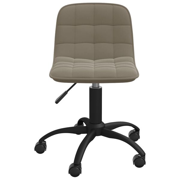 vidaXL Chaises pivotantes &agrave; manger lot de 2 Gris clair Velours