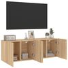 vidaXL Meubles TV muraux 2 pcs ch&ecirc;ne sonoma 60x30x41 cm