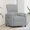 vidaXL Fauteuil de massage Gris clair Tissu
