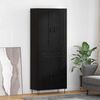 vidaXL Haut Armoire Ch&ecirc;ne noir 69,5 x 34 x 180 cm Bois d'ing&eacute;nierie