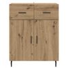 vidaXL Buffet Ch&ecirc;ne artisanal 69,5 x 34 x 90 cm Bois d'ing&eacute;nierie