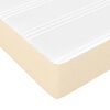 vidaXL Sommier &agrave; lattes de lit avec matelas Cr&egrave;me 180x200 cm Tissu