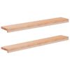 vidaXL Appuis de fen&ecirc;tre 2 pc Naturel 90 x 15 x 2 cm