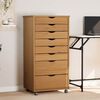 vidaXL Armoire roulante avec tiroirs MOSS bois de pin marron miel