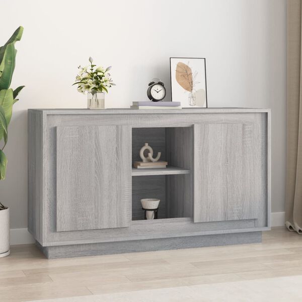 vidaXL Buffet sonoma gris 102x35x60 cm bois d'ing&eacute;nierie
