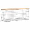 vidaXL Banc de jardin design de gabion 103x44x42 cm bois massif de pin