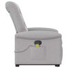 vidaXL Fauteuil de massage inclinable gris nuage tissu