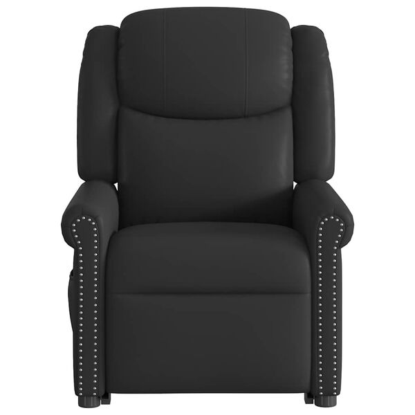 vidaXL Fauteuil inclinable massage électrique noir brillant similicuir