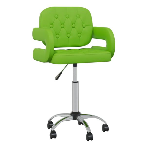 vidaXL Chaises pivotantes &agrave; manger lot de 4 vert similicuir