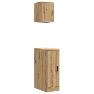 vidaXL Armoires garage 2 pcs ch&ecirc;ne artisanal bois d'ing&eacute;nierie