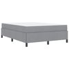 vidaXL Lit &agrave; ressorts avec matelas Gris clair 140 x 190 cm tissu
