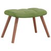 vidaXL Chaise à bascule avec repose-pied Vert clair Velours