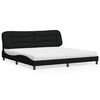 vidaXL Lit avec matelas Hvar noir 200x200 cm tissu