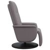 vidaXL Fauteuil inclinable avec repose-pieds gris similicuir