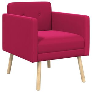 vidaXL Fauteuil d'appoint Bordeaux Velours