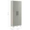 Keter Armoire de rangement polyvalente de jardin Cr&egrave;me et taupe 182 cm