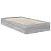 vidaXL Lit de Rangement Gris Sonoma 100 x 200 cm Bois d'ingénierie