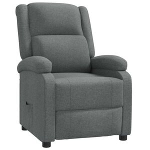 vidaXL Fauteuil inclinable Gris fonc&eacute; Tissu