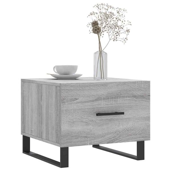 vidaXL Table basse Sonoma gris 50x50x40 cm Bois d'ing&eacute;nierie