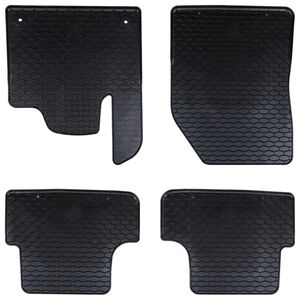 vidaXL Tapis de voiture 4 pcs Noir Caoutchouc