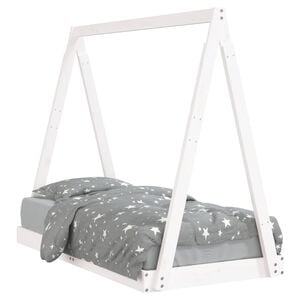 vidaXL Cadre de lit pour enfant blanc 70x140 cm bois de pin massif