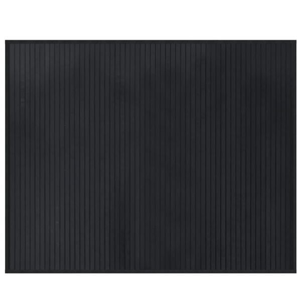 vidaXL Tapis rectangulaire noir 80x100 cm bambou