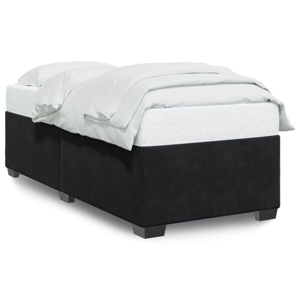 vidaXL Cadre de lit sans matelas noir 80x200 cm velours